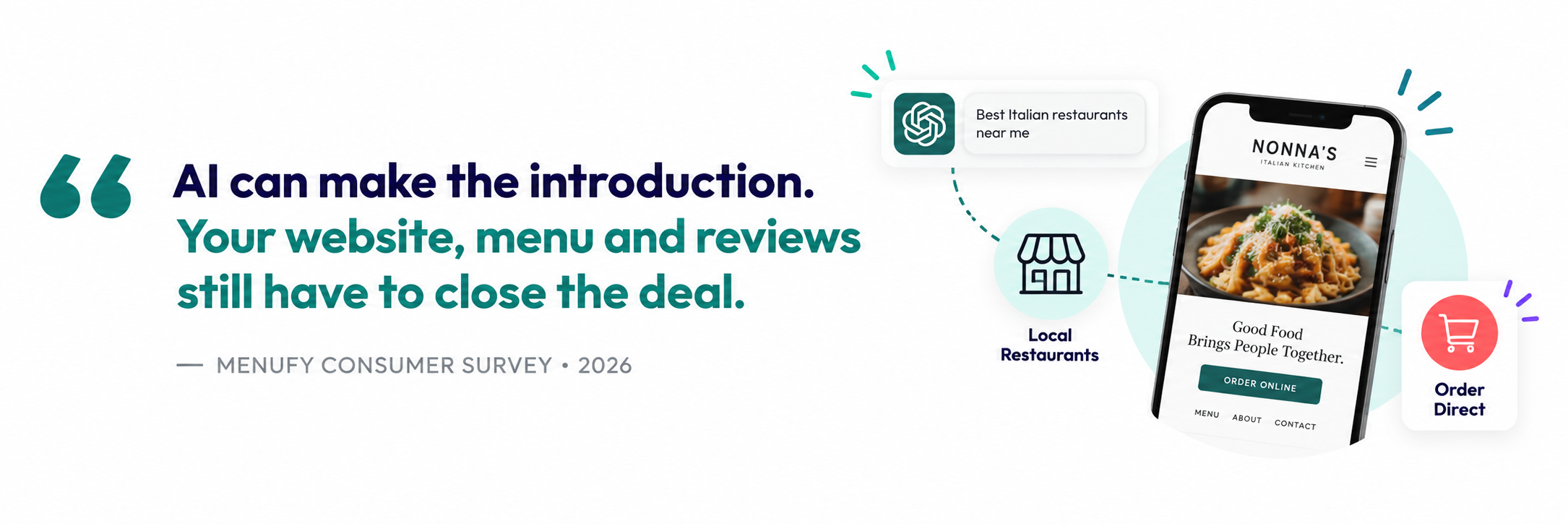 Restaurant customer using an AI assistant to discover restaurants